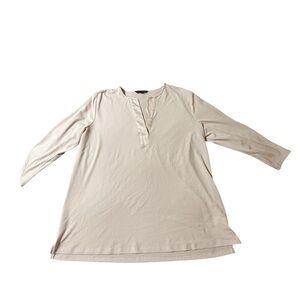 Banana Republic Pink V-Neck Blouse 3/4 Length Sleeve Sleeve L